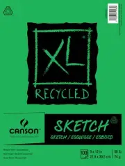Canson XL Recycled Sketch Paper Pad 9"X12"-100 Sheets (Pack of 2)