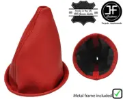RED REAL LEATHER GEAR BOOT+ METAL FRAME FITS PORSCHE 911 G50 1984-1989 (for: Porsche)