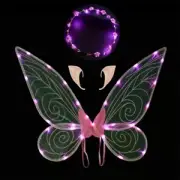 Accessories and Wreath with Elf Ears Dress-Up Butterfly Wings LED Fairy Wings