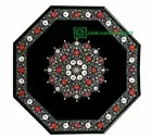 30" black Marble Dining Coffee Center side Table Top inlay malachite antique t2