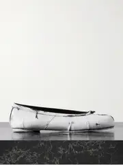 [Maison Margiela] Maison Margiela - Tabi Split-toe Painted Leather Ballet Flats - White - IT35 IT 35 White