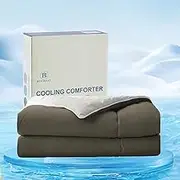 BedTreat Cooling Comforter King Size Cool Comforters for Hot Sleepers Cooling Blanket Breathable Comforter Summer Bedding Light Gray and Dark Gray