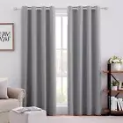 2X Blockout Curtains Curtain Blackout Bedroom Window Eyelet Draperies a Pair AU