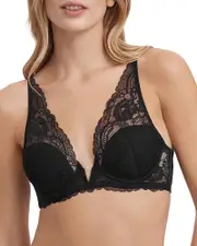 Skarlett Blue Minx Plunge Lightly Lined V Wire Bra