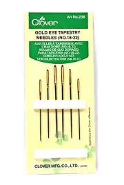 Clover Tapestry Gold Eye Needles Assorted Sizes 18-22