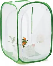 Green Insect and Butterfly Habitat Cage Outdoor Collapsible Butterfly Enclosure Mesh Net Cage (40×40×60CM)