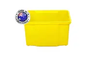 2PK 32L Plastic Storage Box Organiser Container Holder Bin Tray Basket Yellow
