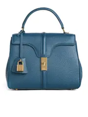 Celine Small 16 Bag in Petrol Grained Calfskin
