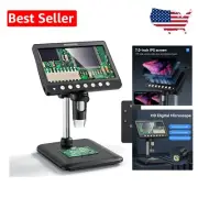 Versatile 500x Coin Microscope with Windows & Mac Compatibility - 7" Display