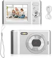 Digital Camera, 48MP 2.7k 8X Zoom HD Auto Focus Vlogging Camera with 2.4 Inch IPS Screen, Portable Travel Compact Point Shoot Camera for Teens Students Boys Girls Seniors Gift