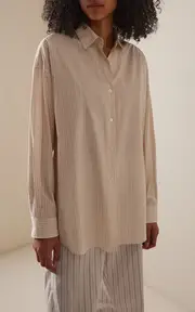 [The Row] Caster Striped Cotton Shirt