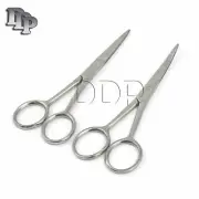 2pc 4.5" General Purpose Scissors Disecting Straight & Curved Sharp Surface
