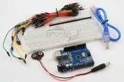 ATmega328P Starter Kit 830 Point Breadboard, 65 Jumpers, USB & Battery Cables