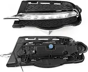 QXLKJ Car LED Daytime Running Light DRL Fog Lamp Cover Compatible for Mercedes-Benz C-Class W204 2008 2009 2010 White Turn Signal Light Fog Lamps(Left)