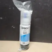 NEW GENUINE - EPSON 522 CYAN INK BOTTLE - T522220 Sealed Bag 2027