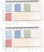 Transparent Sticky Notes 2 Sets, Translucent Index Tabs Page Markers for Book Annotation, Clear Book Tabs Tape Flags for Notebooks, Documents, Page Markers Labels Stickers
