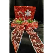 CHRISTMAS TREE TOPPER GLITTER HAT