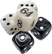 Acrylic Doubling Dice - Game Dice Combo with Storage Bag | Interactive Family Night Game Dice Set, Strategy Game Acrylic Dice, Backgammon Doubling Dice for Friend Gatherings, Parties and Camping