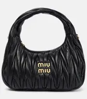[Miu Miu] Miu Miu Miu Wander matelassé leather shoulder bag One Size black