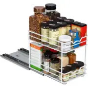 Spice Rack Organizer for Cabinet, Heavy Duty - Pull Out Spice Rack (6.5''W)