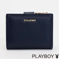 在飛比找momo購物網優惠-【PLAYBOY】短夾 Solo系列(藍色)