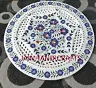 2'x2' Marble Coffee Table Top Inlay Semi Precious Gemstones Corner Table Top fds