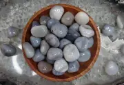 Grey Chalcedony Tumbled Stones from India for Altar and Home Decor /