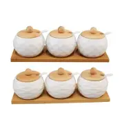 Spice Containe with Lid Spoon Seasoning Containers for Home Pepper Nuts Dish