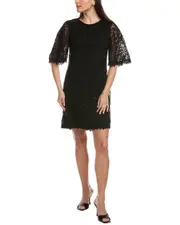 Carolina Herrera Flutter Sleeve Shift Dress