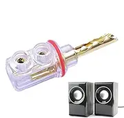 Speaker Banana Plugs Connector - Wire Connector Speaker Plugs - Transparent Banana Jack, Speaker Wire Plugs, Quick Connect Banana Plug Connectors