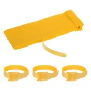 50Pcs 8 Inch Reusable Cable Ties Fastening Hook and Loop Straps Yellow