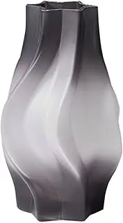 [SOGA] 26cm Glass Vase Grey with Beautiful Glass Bubble Texture Art Vases