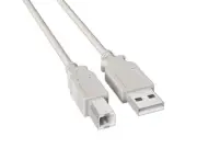 3ft USB 2.0 Type A Male to B Male Cable, 480Mbps, Double-Shielded, Ash White