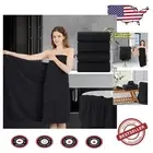 Highly Absorbent & Durable 4-Piece Towel Set - Soft Microfiber Black Bath Sheets