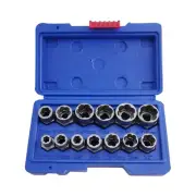 13pcs Bolt Extractor Set with Case for Damaged Rusted Bolts Nuts Screws