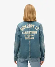 Embroidered Denim Chore Jacket | Fulton Vintage Blue