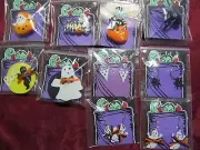 14 Assorted Halloween Necklaces Earrings Pins Ring Ghost Spider Pumpkins
