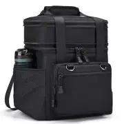 Insulated Lunch Box for Men/Women: Reusable Lunch Bag for Work 15L A-Black
