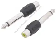 Lot10 Mono 1/4"Male~RCA Female Audio/Microphone/Guitar/PA Jack/Plug Adapter6.3mm