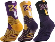 [Lvcial] Elite Basketball Socks,running socks,Athletic Socks,Compression Cushion Socks for Men & Women