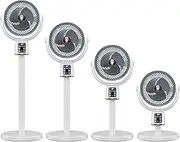 Pedestal Fan, Air Circulator, Quiet Floor Fan With 12 Speeds, Adjustable Height, Standing Fan For Bedroom
