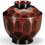 J-Kitchens 3.0 Mini Tortoise Shell Small Suction Bowl (Soup Bowl, Bowl, Bowl, Lacquerware) (Lid Lid), Tochi, 3.5 x 3.5 x 3.7 inches (9 x 9 x 9.3 cm), ABS Resin, Made in Japan