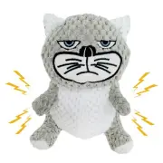 Attatoy Chonky Cat Plush Dog Toy, Durable, Soft, and Fun Squeaky Toy