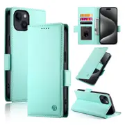 Wallet Case for IPhone 14,Slim Protective Shockproof Case With Card Holder,Premium PU Leather Kickstand-Light Green