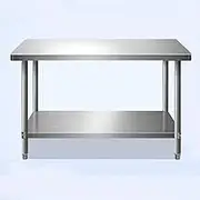 Snaweo Stainless Steel Kitchen worktop, Stainless Steel Table, Commercial Catering Stainless Steel Work Table, Stainless Steel Prep Table for Outdoor Kitchen Pizza Oven(80x40x80cm)