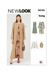 New Look 6785 - Misses' Dress/Coat Each In 2 Lengths/Jacket&Bag, Size: A (10-22)