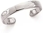 [JewelryWeb] 14ct White Gold Polished Band toe ring