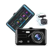 Black Dash Cam Front with 32G SD Card 1080P FHD Car Driving Recorder 4 inch IPS Screen 170 Wide Angle Dashboard Camera Aluminum Alloy Case G Sensor
