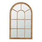 Arched & Wood Panelled Wall Mirror