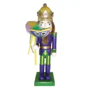 Mardi Gras King 14 Inch Wooden Christmas Nutcracker Carnival Decoration New